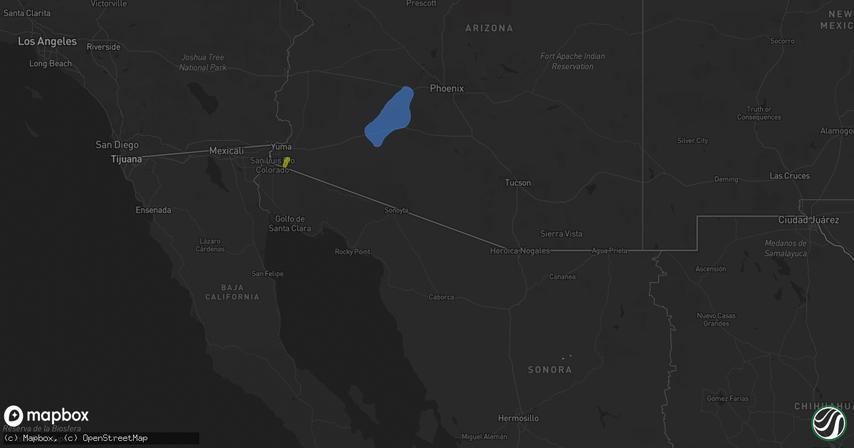 Hail map on December 22, 2023