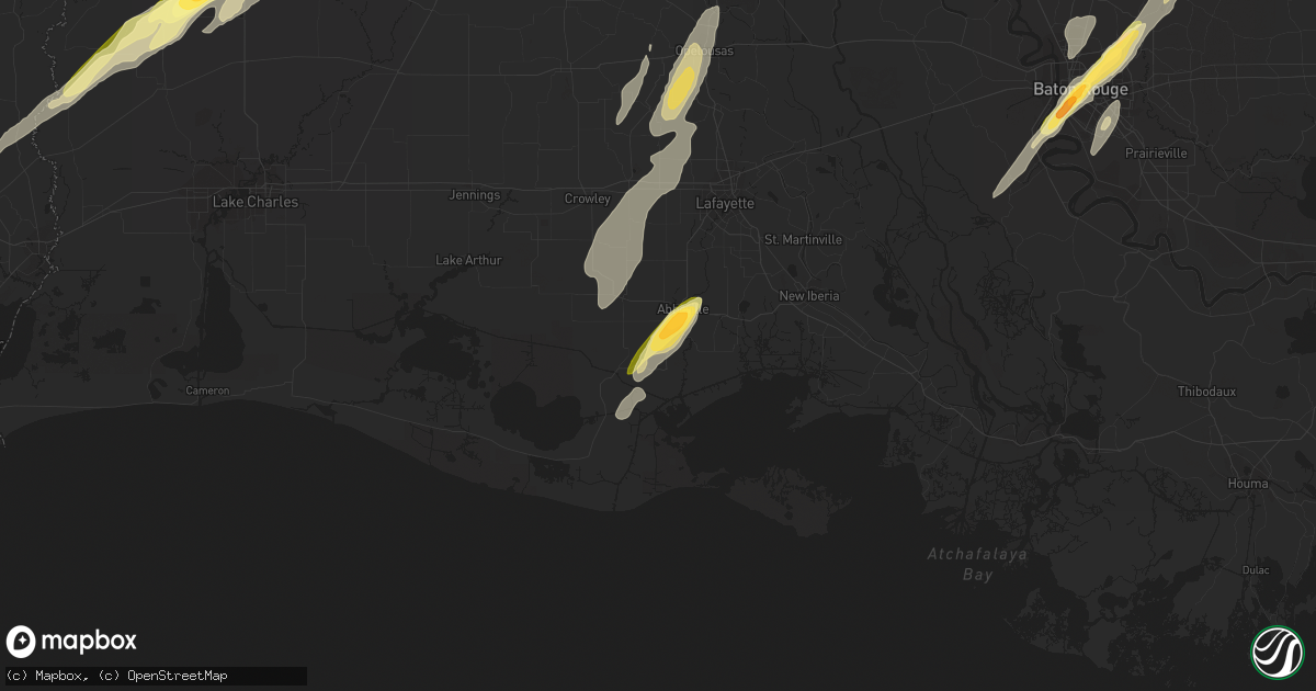 Hail map in Abbeville, LA on December 23, 2014