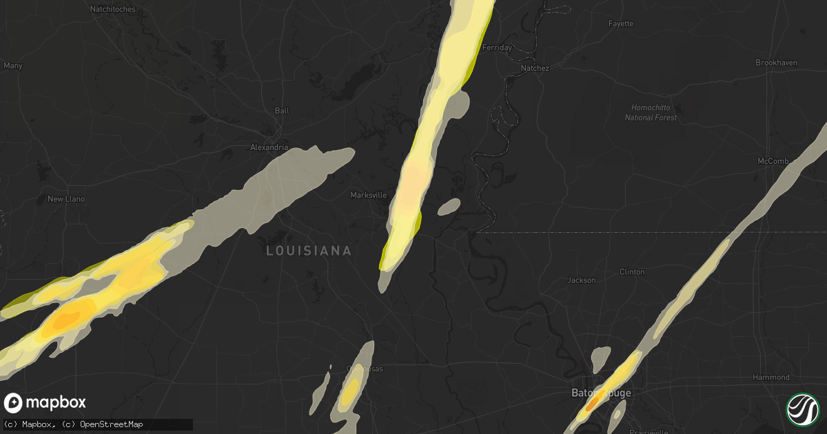 Hail map in Moreauville, LA on December 23, 2014