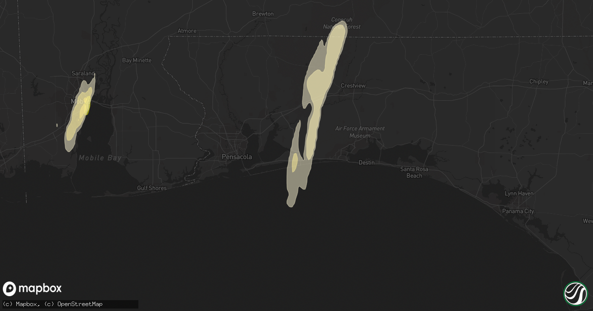 Hail map in Navarre, FL on December 23, 2014
