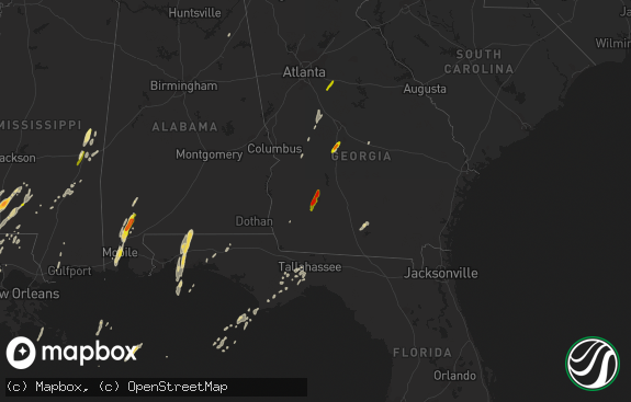 Hail map preview on 12-23-2014