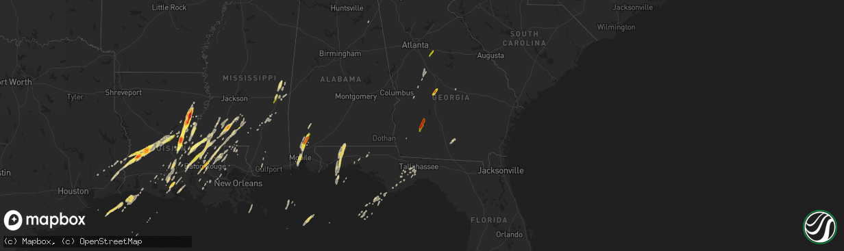 Hail map on December 23, 2014