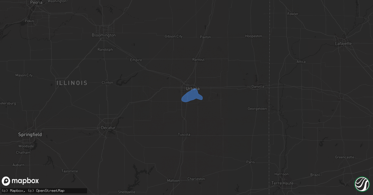 Hail map in Savoy, IL on December 23, 2020