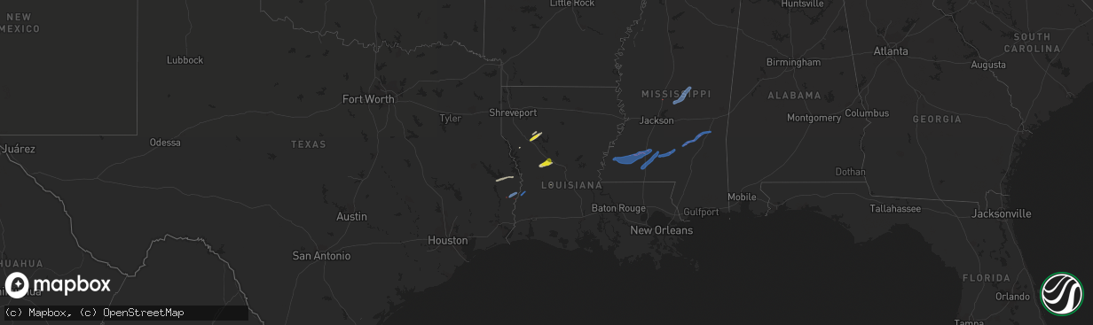 Hail map on December 23, 2020