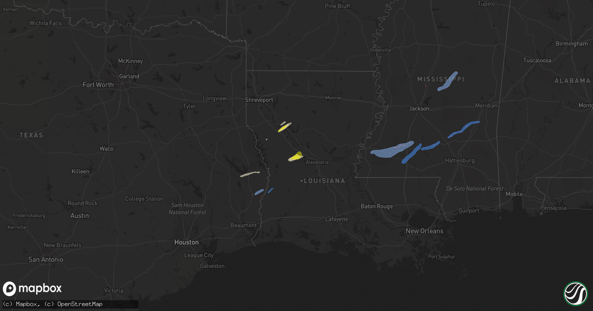 Hail map on December 23, 2020