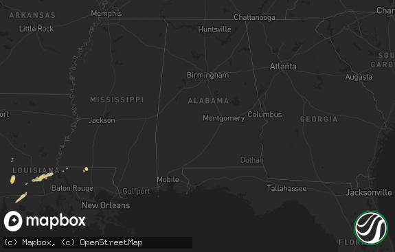 Hail map preview on 12-24-2012