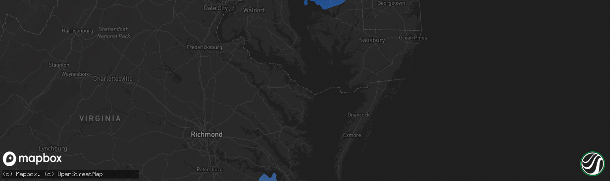 Hail map in Dover, DE on December 24, 2020