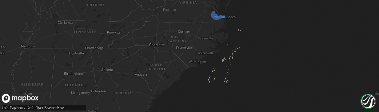 Hail map on December 24, 2020