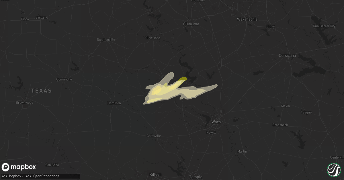 Hail map in Clifton, TX on December 24, 2024