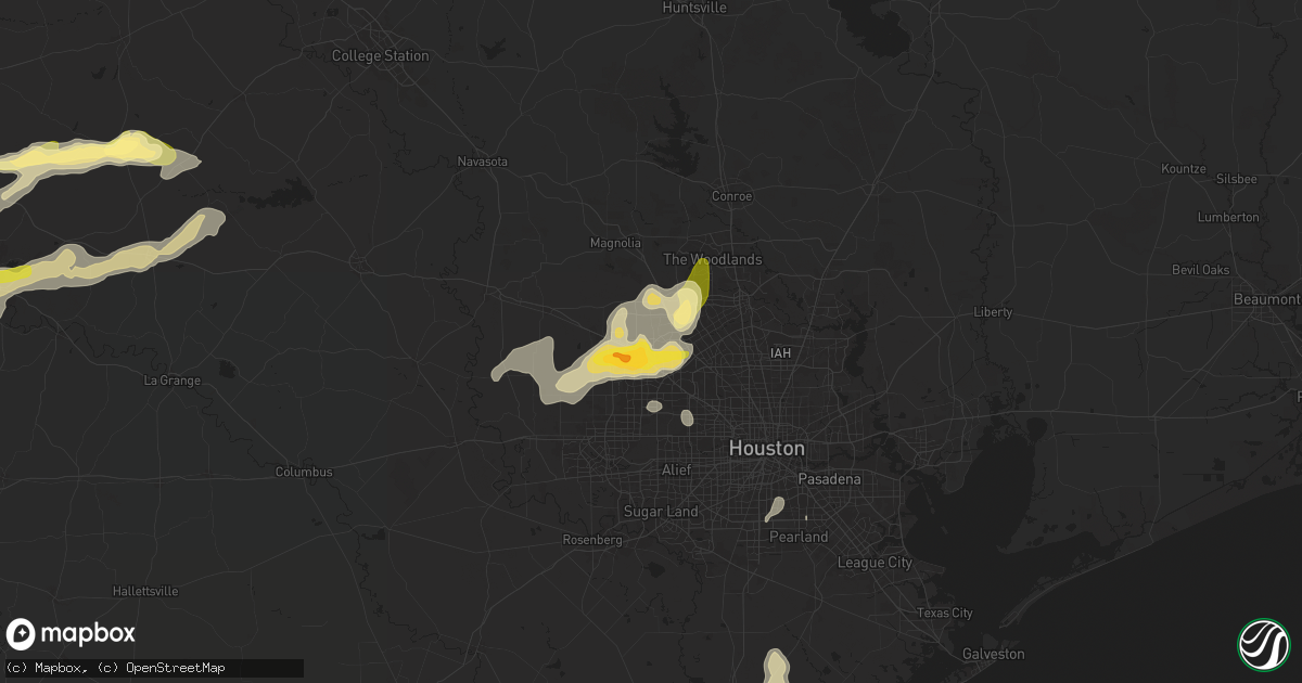 Hail map in Cypress, TX on December 24, 2024