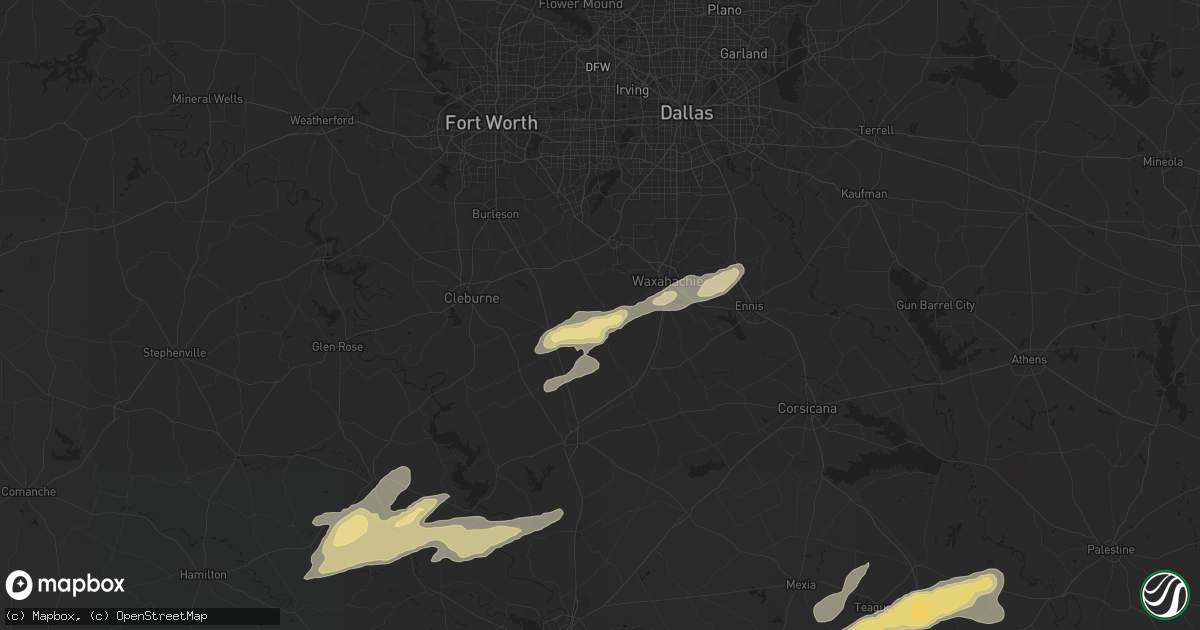 Hail map in Maypearl, TX on December 24, 2024
