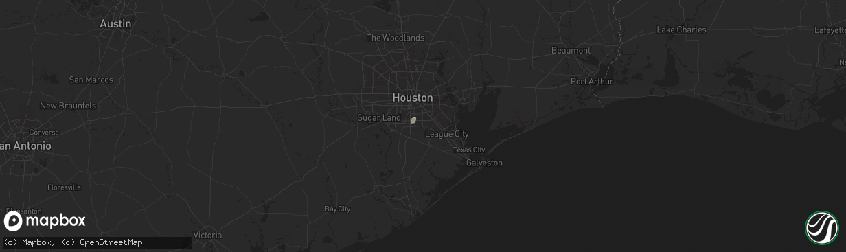 Hail map in Pearland, TX on December 24, 2024