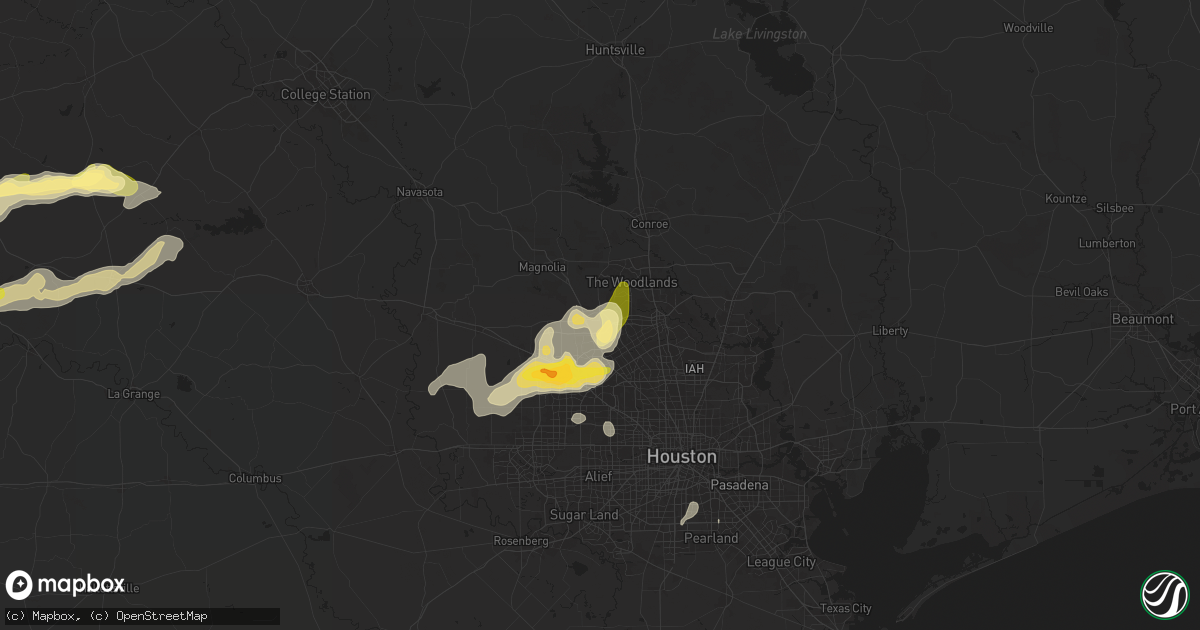 Hail map in Tomball, TX on December 24, 2024