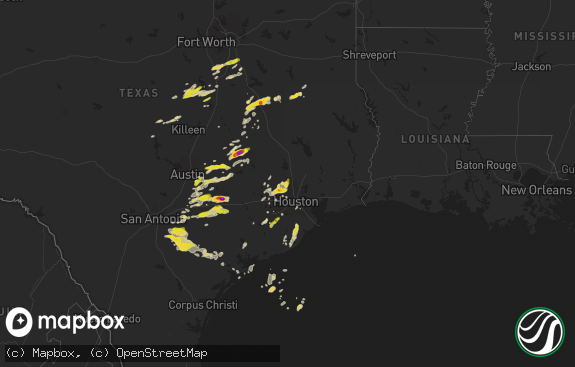 Hail map preview on 12-24-2024