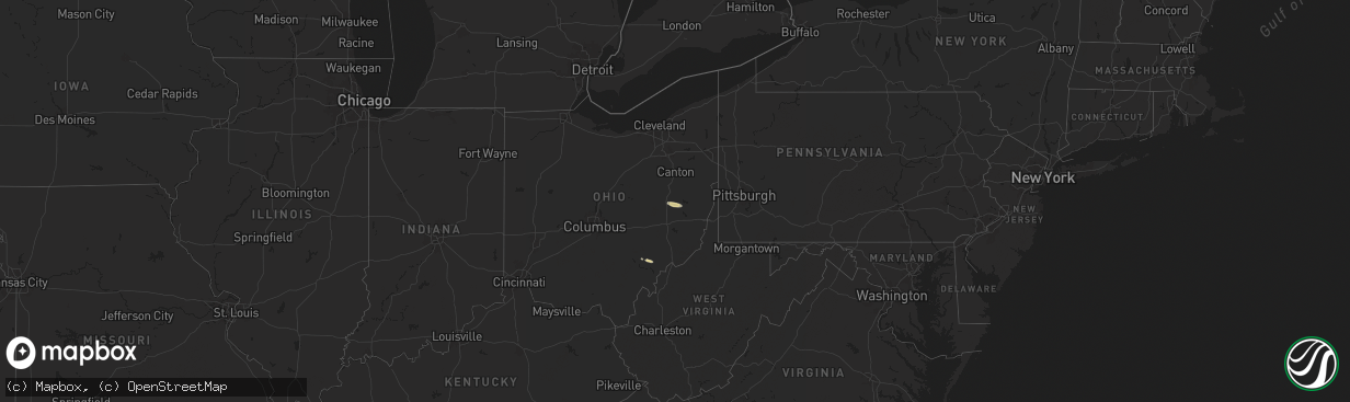 Hail map on December 24, 2025