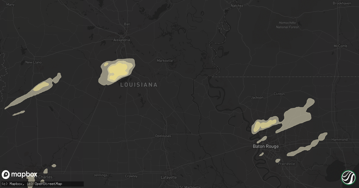Hail map in Perkinston, MS on December 25, 2012