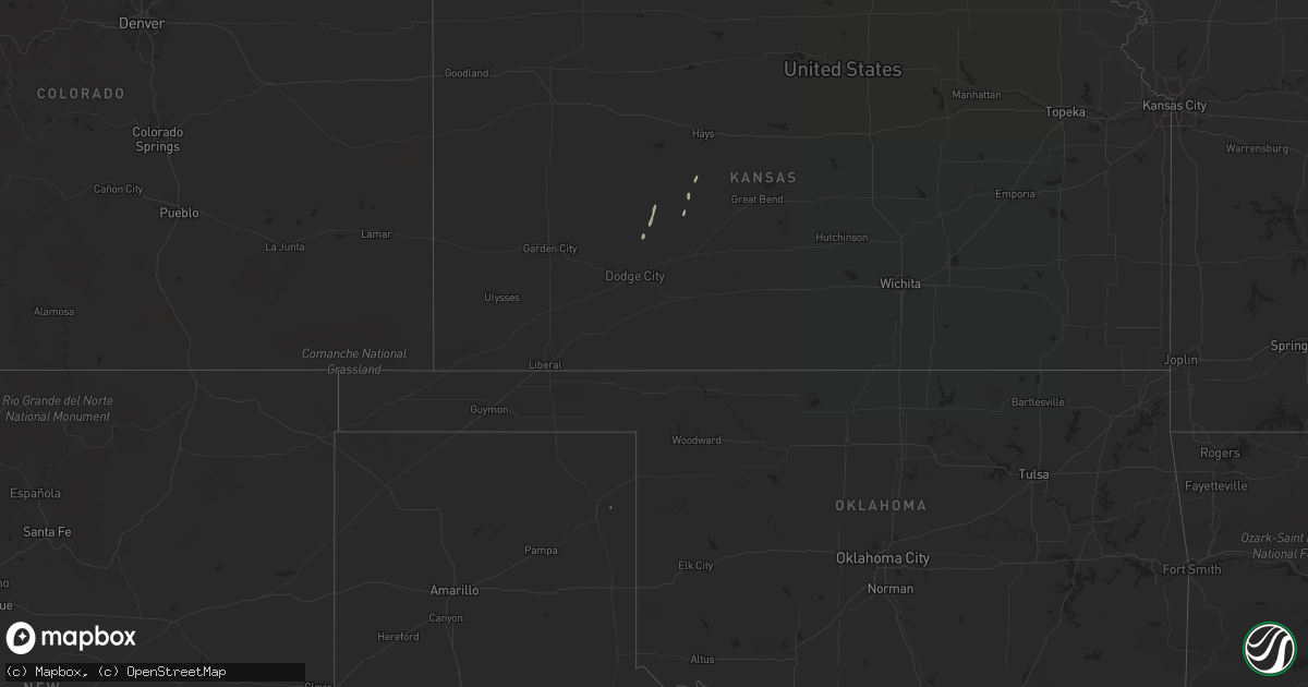 Hail map in Nebraska on December 25, 2016