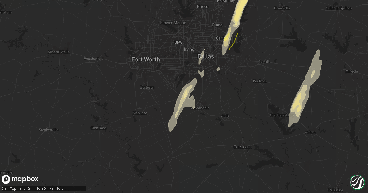 Hail map in Midlothian, TX on December 26, 2015
