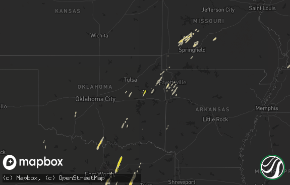 Hail map preview on 12-26-2015