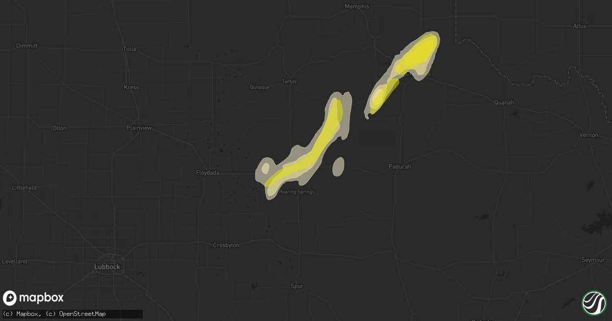 Hail map in Matador, TX on December 26, 2018