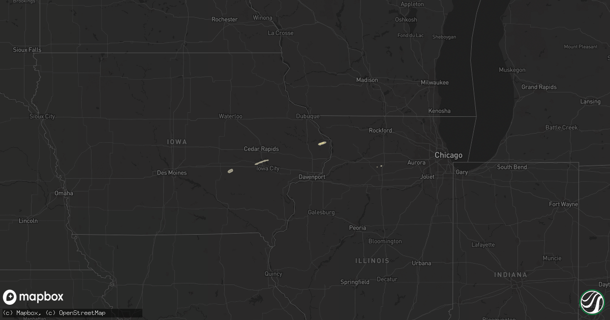 Hail map on December 26, 2021