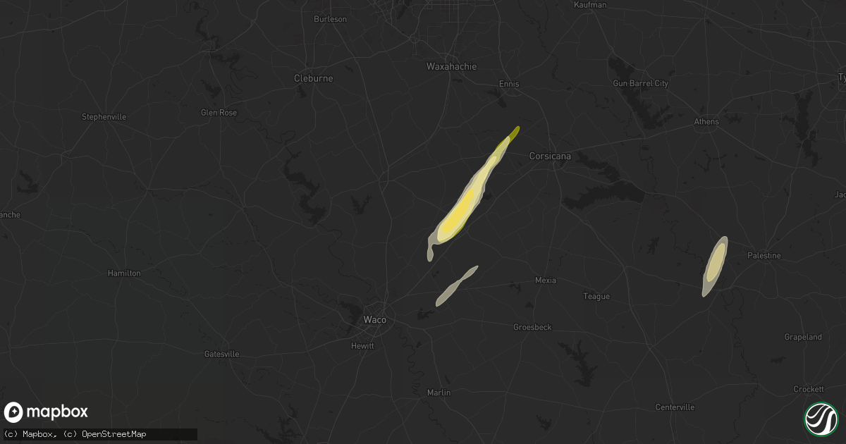 Hail map in Penelope, TX on December 26, 2024