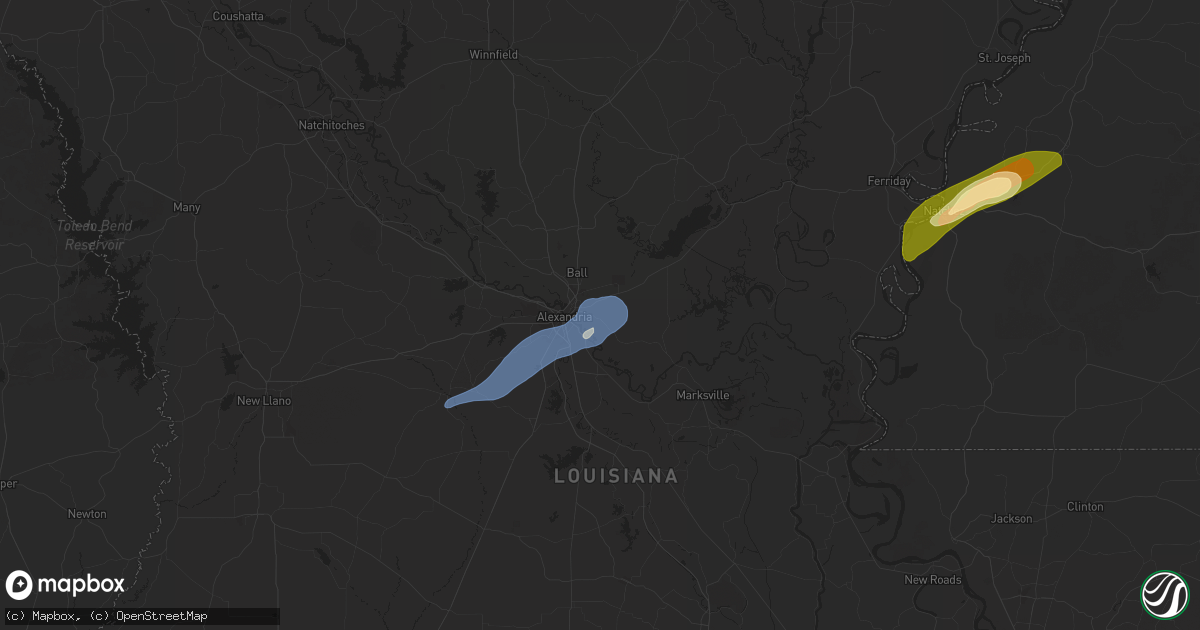 Hail map in Pineville, LA on December 26, 2024