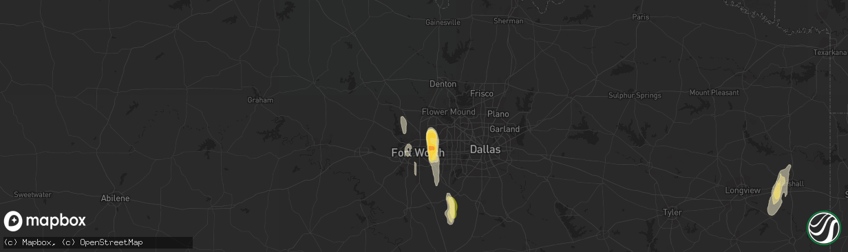 Hail map in Keller, TX on December 27, 2015