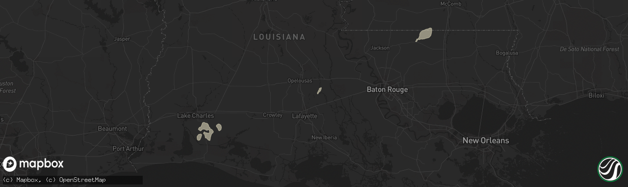 Hail map in Arnaudville, LA on December 27, 2018