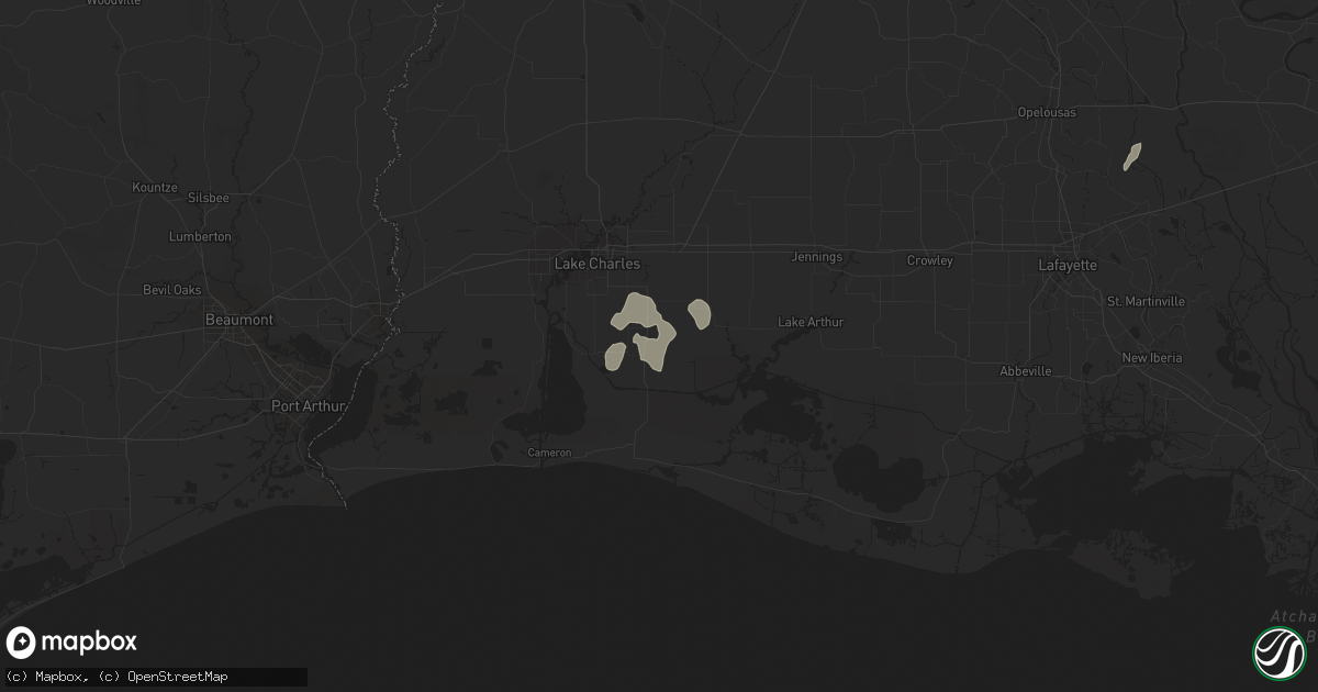 Hail map in Bell City, LA on December 27, 2018