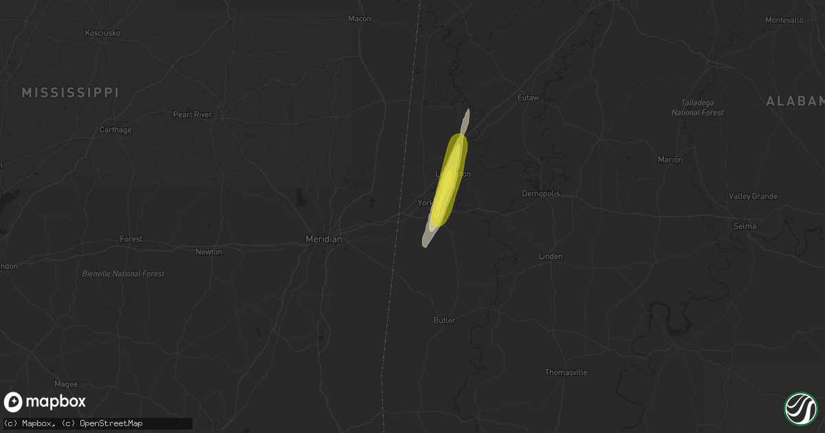 Hail map in Cuba, AL on December 27, 2018