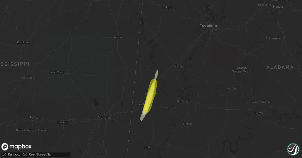 Hail map in Epes, AL on December 27, 2018