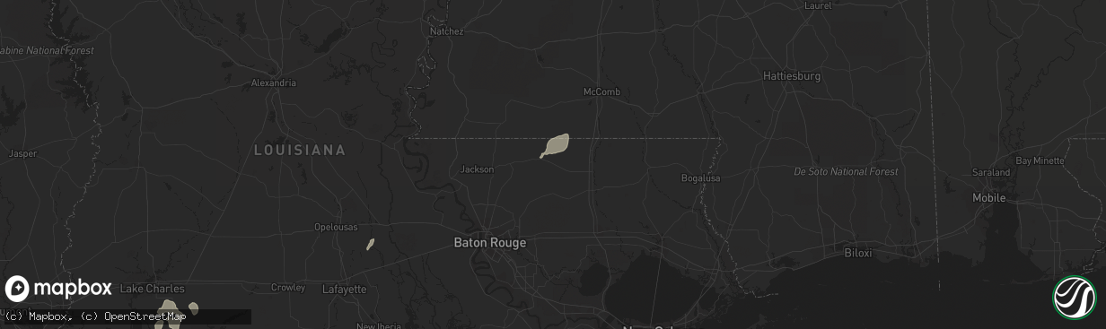 Hail map in Greensburg, LA on December 27, 2018