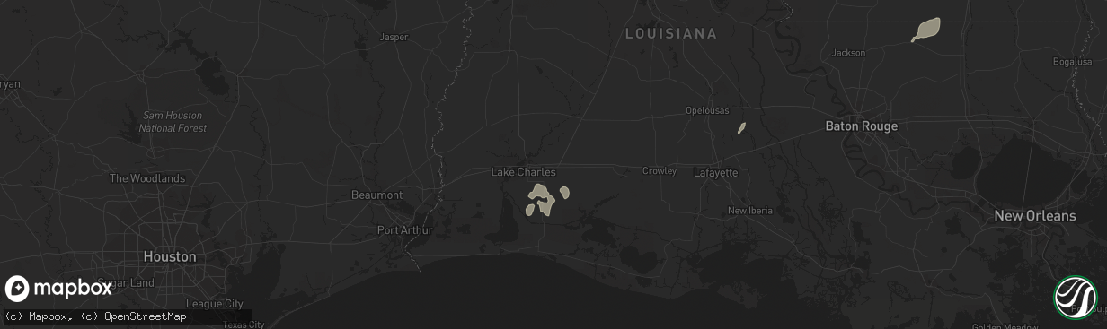 Hail map in Iowa, LA on December 27, 2018