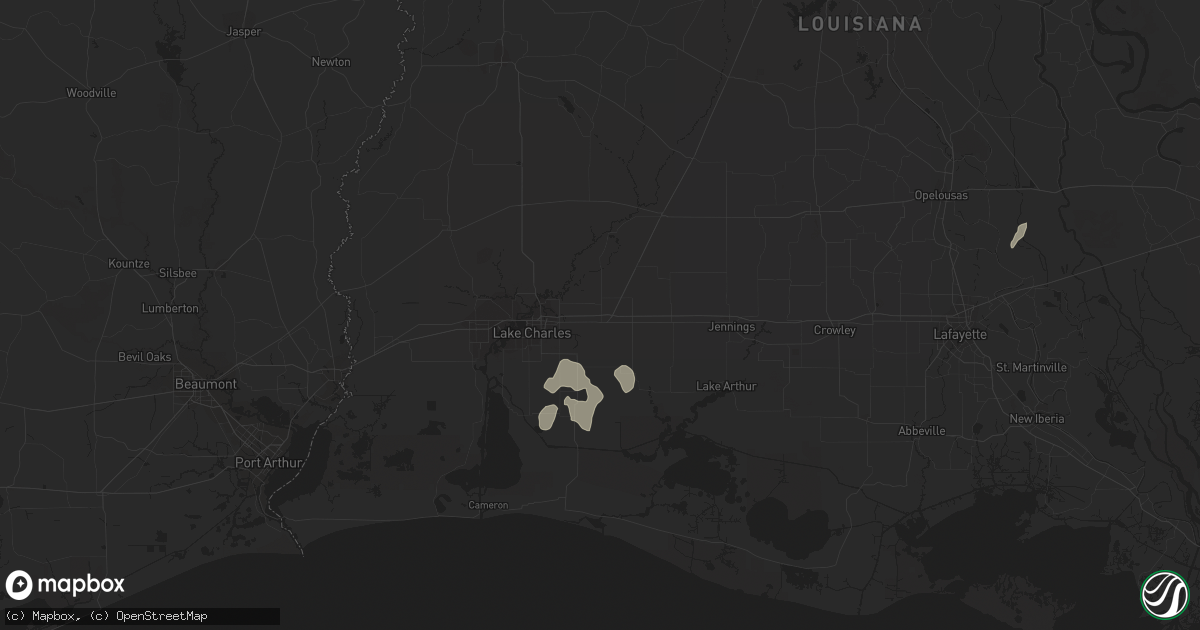 Hail map in Iowa, LA on December 27, 2018