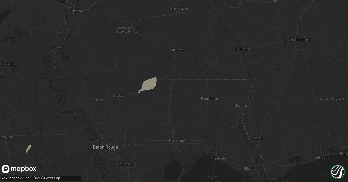 Hail map in Kentwood, LA on December 27, 2018