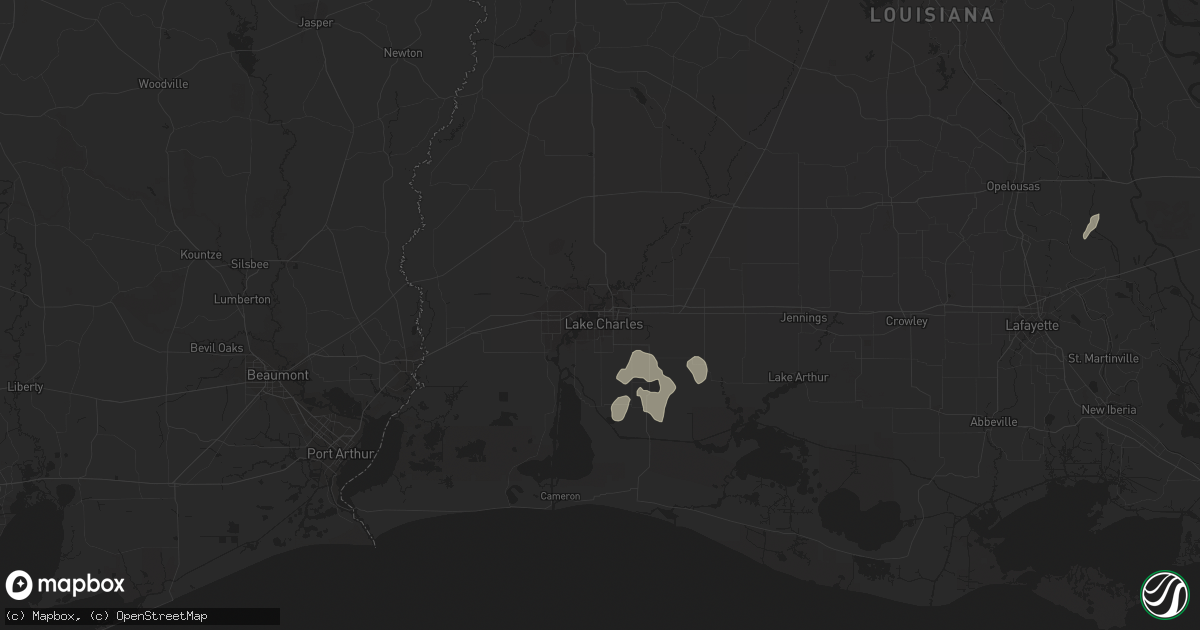 Hail map in Lake Charles, LA on December 27, 2018