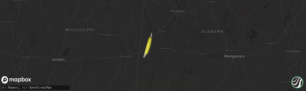 Hail map in Livingston, AL on December 27, 2018