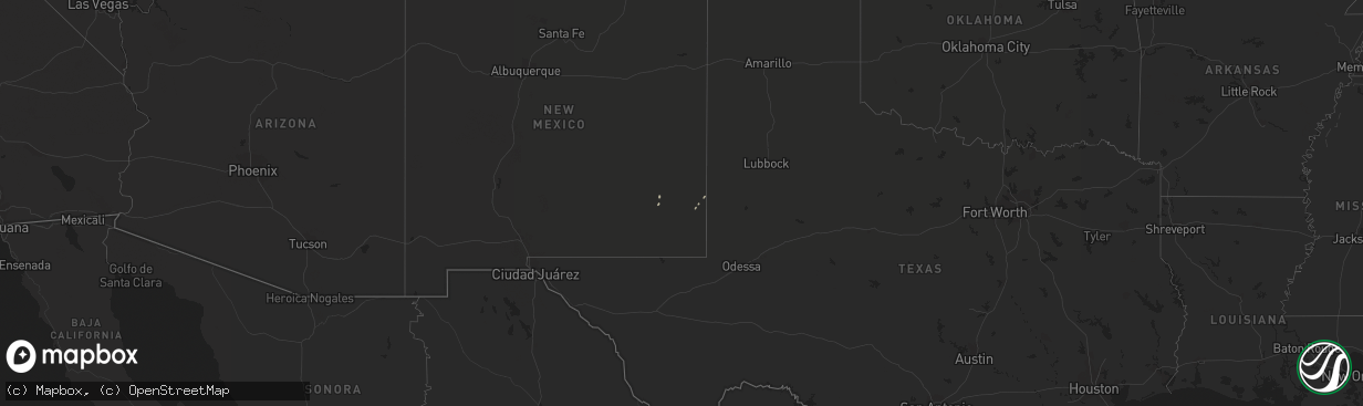 Hail map on December 27, 2019