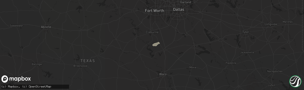 Hail map in Blum, TX on December 27, 2024