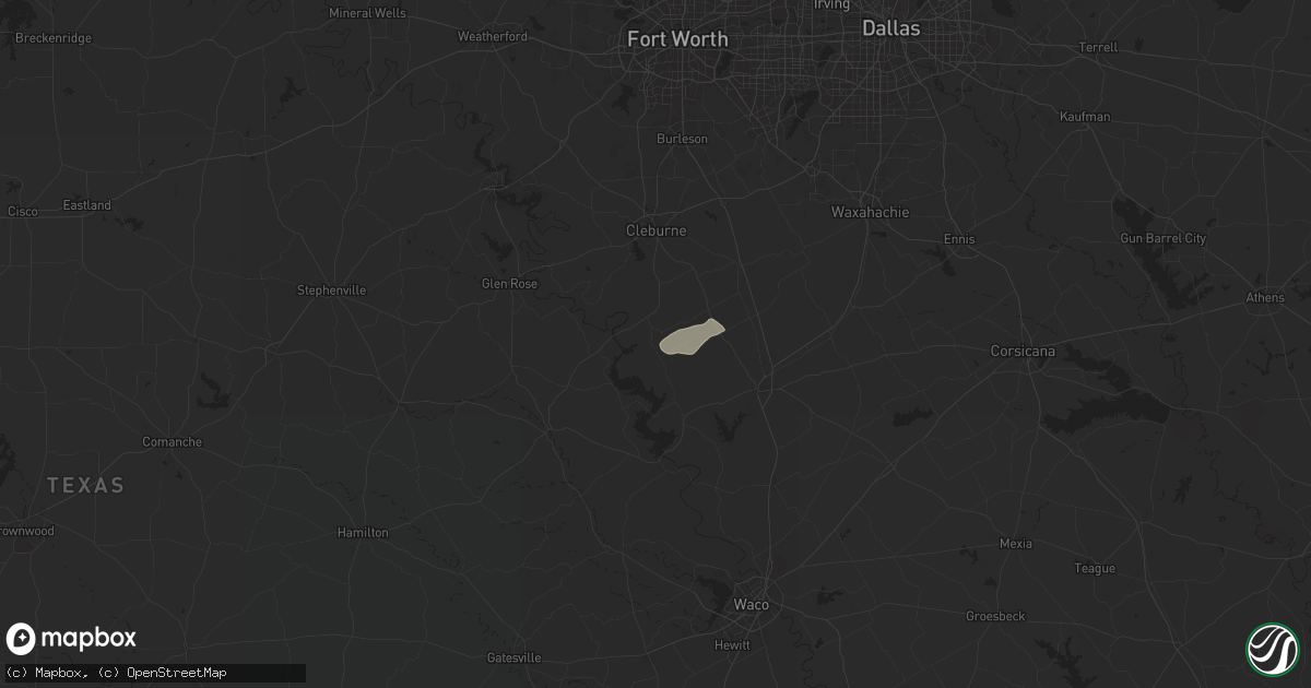 Hail map in Blum, TX on December 27, 2024