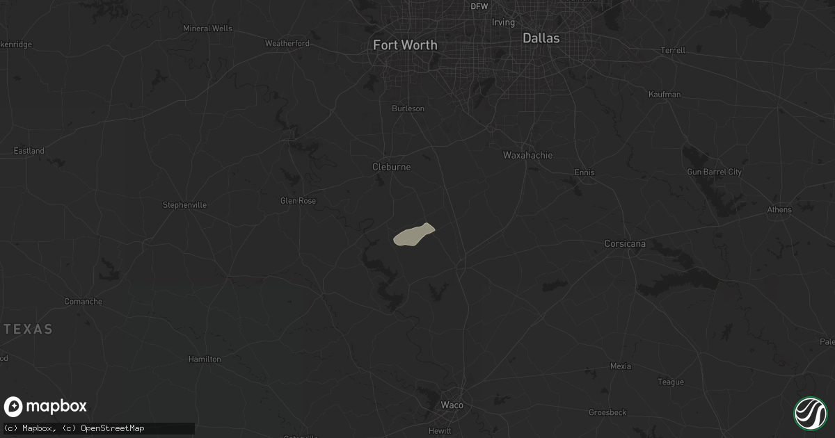 Hail map in Covington, TX on December 27, 2024