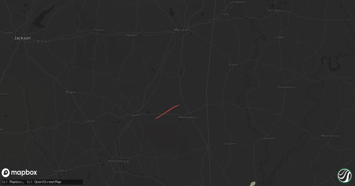 Hail map in Shubuta, MS on December 27, 2024