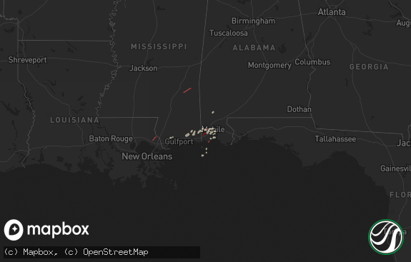 Hail map preview on 12-27-2024