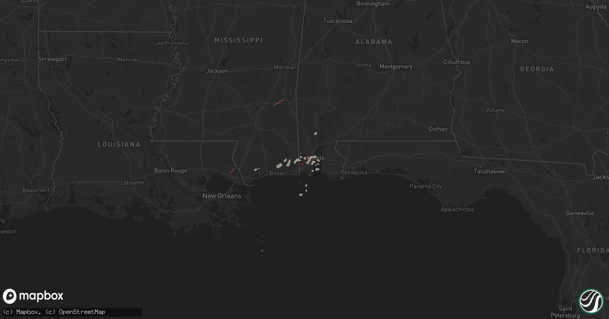 Hail map on December 27, 2024