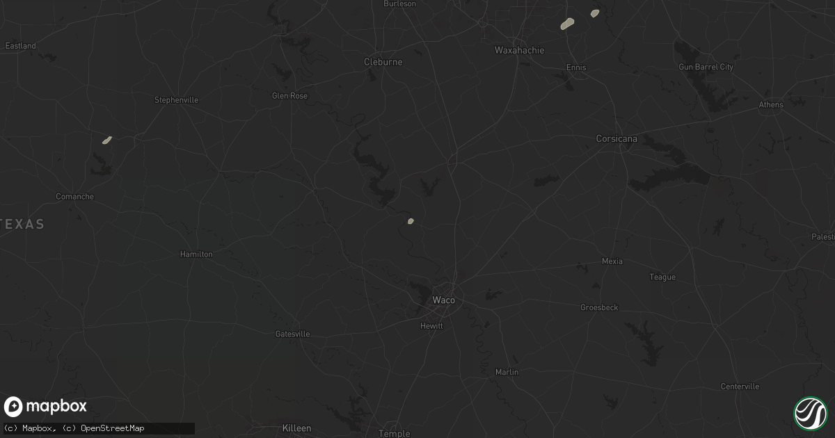 Hail map in Aquilla, TX on December 28, 2024