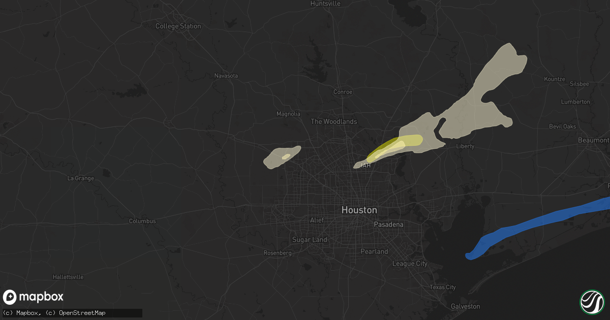 Hail map in Cypress, TX on December 28, 2024