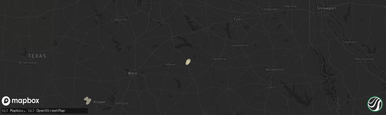 Hail map in Fairfield, TX on December 28, 2024