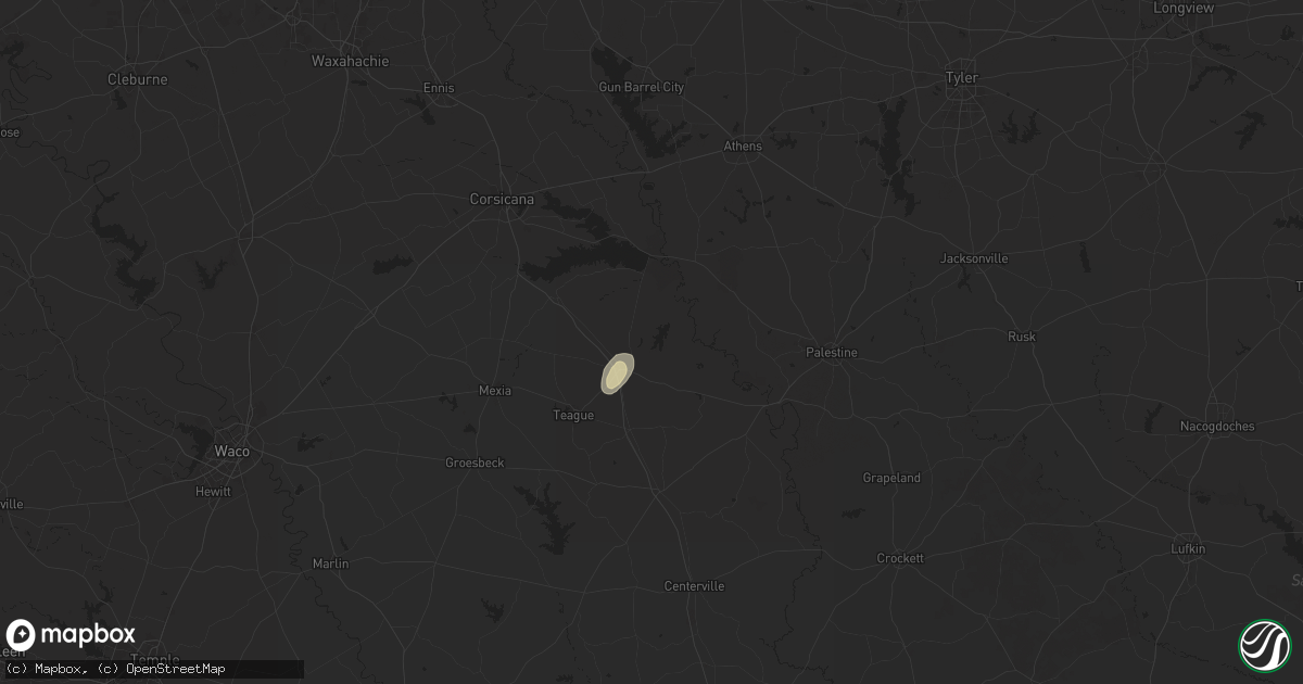 Hail map in Fairfield, TX on December 28, 2024