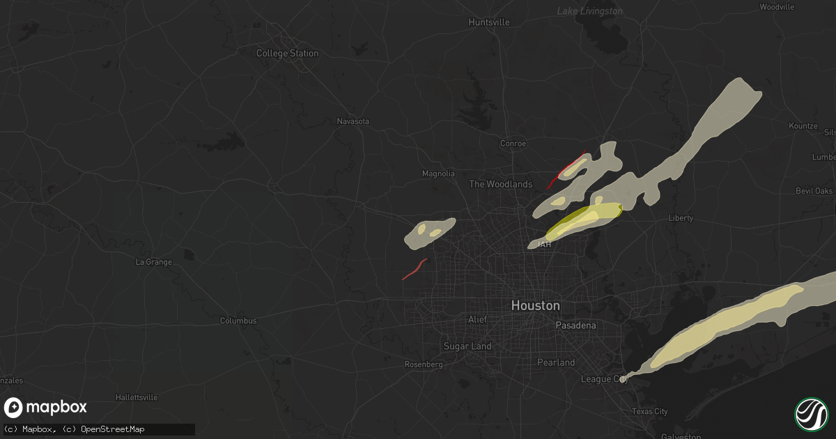 Hail map in Hockley, TX on December 28, 2024